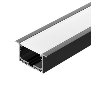 Профиль с экраном SL-LINIA62-F-2500 BLACK+OPAL (Алюминий)