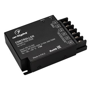 Контроллер SMART-K28-RGB (12-24V, 3x10A, 2.4G) (ARL, IP20 Металл, 5 лет)