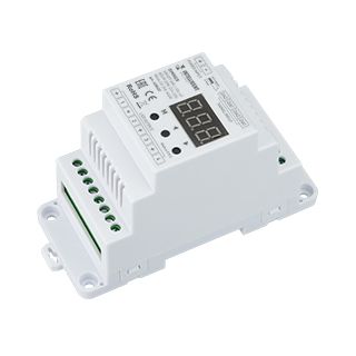 INTELLIGENT ARLIGHT Диммер SMART-DALI-104-62-ADDR-DIM-DT6-DIN White (12-24V, 4x5A) (IARL, IP20 Пласт