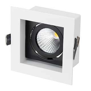 Светильник CL-KARDAN-S102x102-9W Day (WH-BK, 38 deg) (IP20 Металл, 3 года)