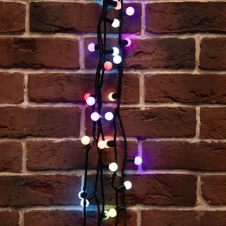 Мультишарики Ø17,5мм 10м 100 LED RGB черный ПВХ IP65 медленная смена цвета 230В нужен блок 303-500
