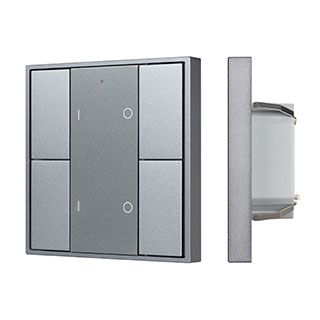 INTELLIGENT ARLIGHT Кнопочная панель DALI-201-23-2G-DIM-DT6-IN Silver (BUS, Frame) (IARL, IP20 Метал